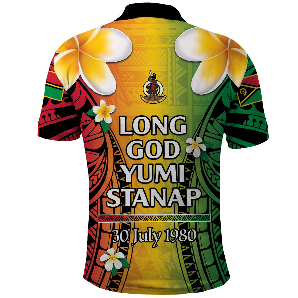 Vanuatu Independence Day Polo Shirt Long God Yumi Stanap Happy 46th Anniversary LT14 - Polynesian Pride