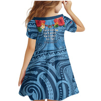 Fiji Day Family Matching Mermaid Dress and Hawaiian Shirt Happy 54 Years Of Independence Tapa Pattern Blue LT14 - Polynesian Pride