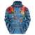 Fiji Day Hoodie Happy 54 Years Of Independence Tapa Pattern Blue