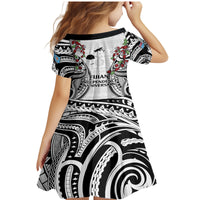 Fiji Day Family Matching Mermaid Dress and Hawaiian Shirt Happy 54 Years Of Independence Tapa Pattern White LT14 - Polynesian Pride