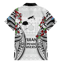Fiji Day Family Matching Mermaid Dress and Hawaiian Shirt Happy 54 Years Of Independence Tapa Pattern White LT14 - Polynesian Pride