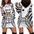 Fiji Day Hoodie Dress Happy 54 Years Of Independence Tapa Pattern White