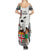 Fiji Day Summer Maxi Dress Happy 54 Years Of Independence Tapa Pattern White