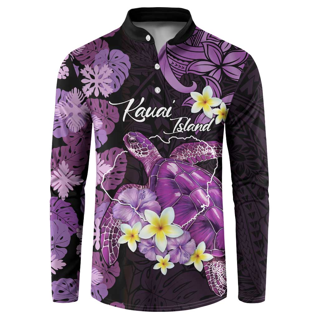 Personalised Aloha Hawaii Kauai Island Button Sweatshirt Garden Isle Map Sea Turtle Plumeria