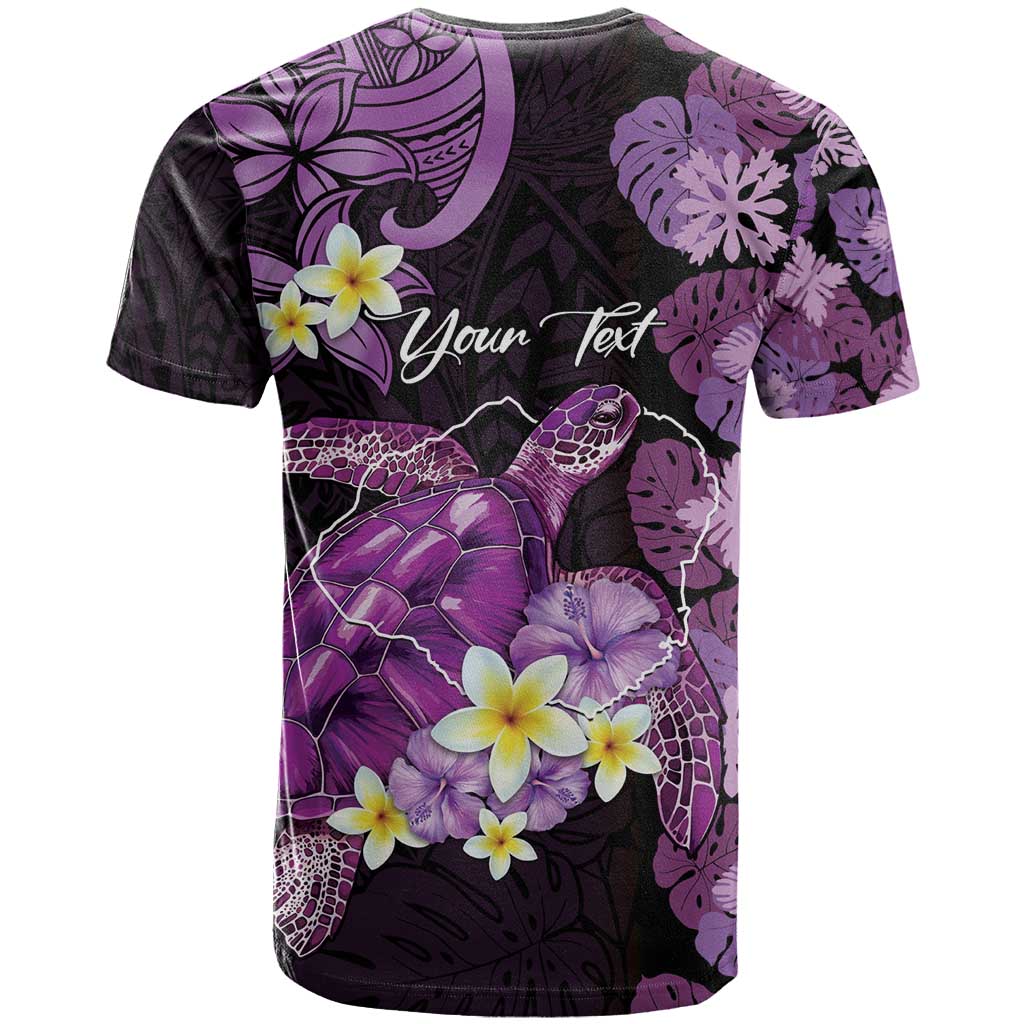 Personalised Aloha Hawaii Kauai Island T Shirt Garden Isle Map Sea Turtle Plumeria