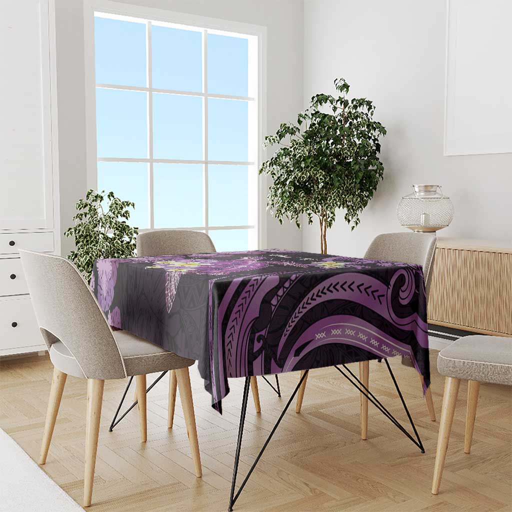 Personalised Aloha Hawaii Kauai Island Tablecloth Garden Isle Map Sea Turtle Plumeria