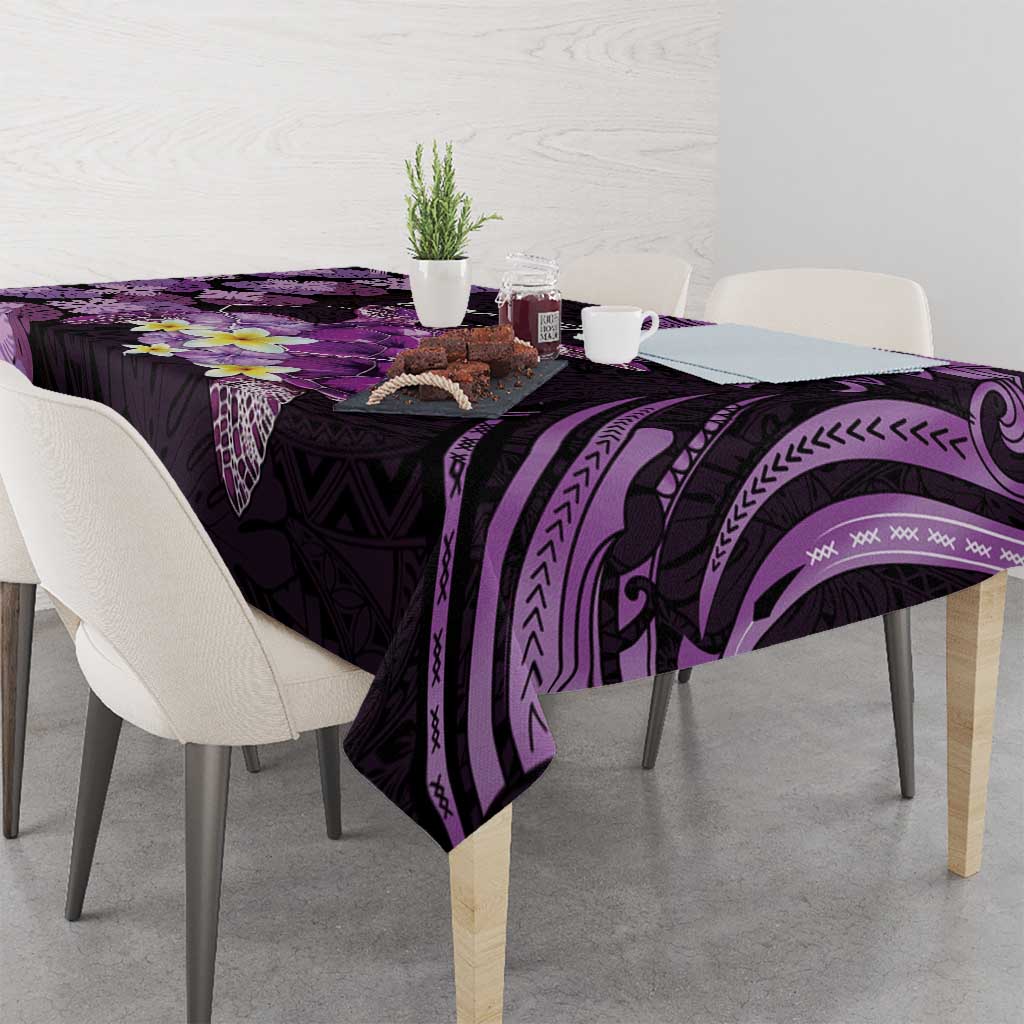 Personalised Aloha Hawaii Kauai Island Tablecloth Garden Isle Map Sea Turtle Plumeria