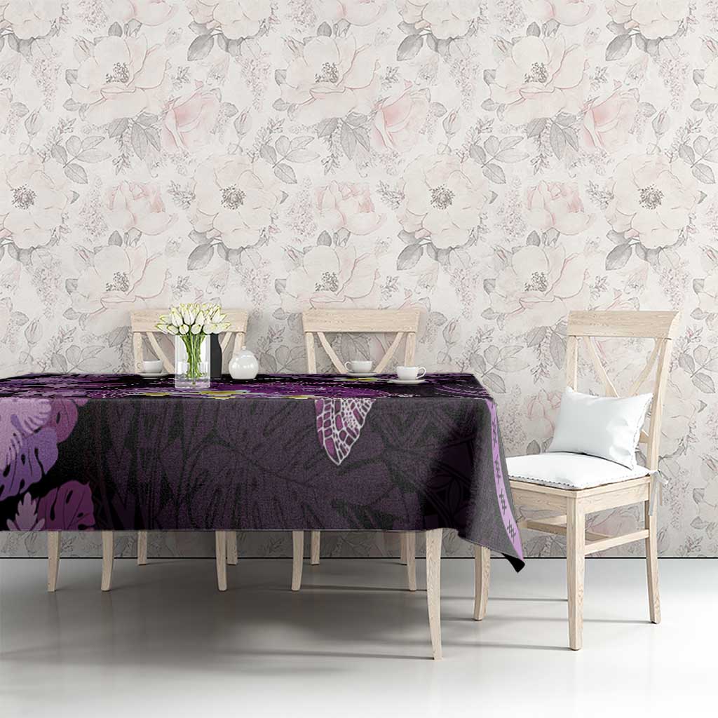 Personalised Aloha Hawaii Kauai Island Tablecloth Garden Isle Map Sea Turtle Plumeria