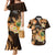 Personalised Aloha Hawaii Lanai Island Couples Matching Mermaid Dress and Hawaiian Shirt Pineapple Isle Map Sea Turtle Plumeria