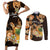 Personalised Aloha Hawaii Lanai Island Couples Matching Short Sleeve Bodycon Dress and Long Sleeve Button Shirt Pineapple Isle Map Sea Turtle Plumeria