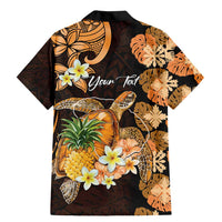 Personalised Aloha Hawaii Lanai Island Family Matching Mermaid Dress and Hawaiian Shirt Pineapple Isle Map Sea Turtle Plumeria