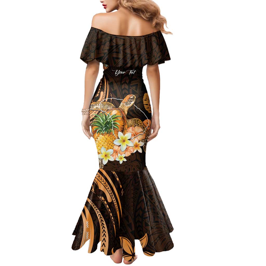 Personalised Aloha Hawaii Lanai Island Mermaid Dress Pineapple Isle Map Sea Turtle Plumeria