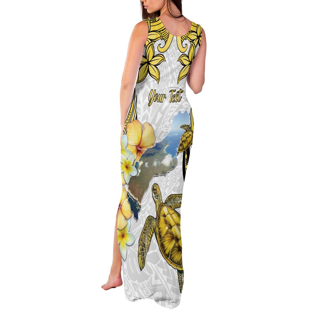 Personalised Aloha Hawaii Niihau Island Tank Maxi Dress Forbidden Isle Map Shell Lei