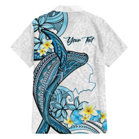 Personalised Aloha Hawaii Kahoolawe Island Family Matching Off The Shoulder Long Sleeve Dress and Hawaiian Shirt Target Isle Map With Humpback Whale