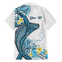 Personalised Aloha Hawaii Kahoolawe Island Family Matching Off Shoulder Short Dress and Hawaiian Shirt Target Isle Map With Humpback Whale