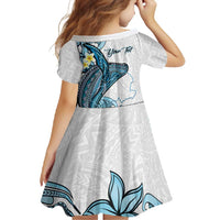Personalised Aloha Hawaii Kahoolawe Island Family Matching Short Sleeve Bodycon Dress and Hawaiian Shirt Target Isle Map With Humpback Whale LT14 - Polynesian Pride
