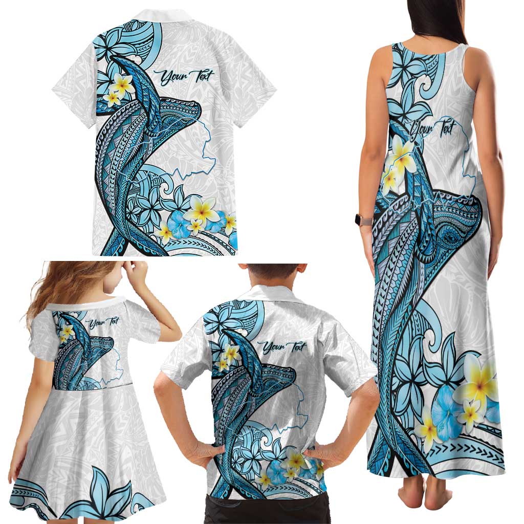 Personalised Aloha Hawaii Kahoolawe Island Family Matching Tank Maxi Dress and Hawaiian Shirt Target Isle Map With Humpback Whale