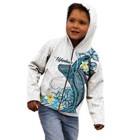 Personalised Aloha Hawaii Kahoolawe Island Kid Hoodie Target Isle Map With Humpback Whale