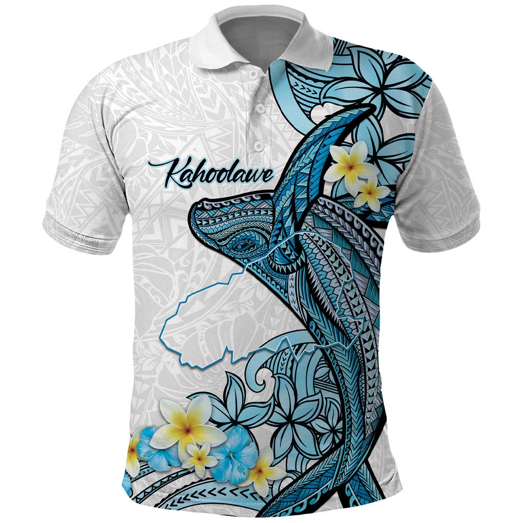 Personalised Aloha Hawaii Kahoolawe Island Polo Shirt Target Isle Map With Humpback Whale LT14 Blue - Polynesian Pride