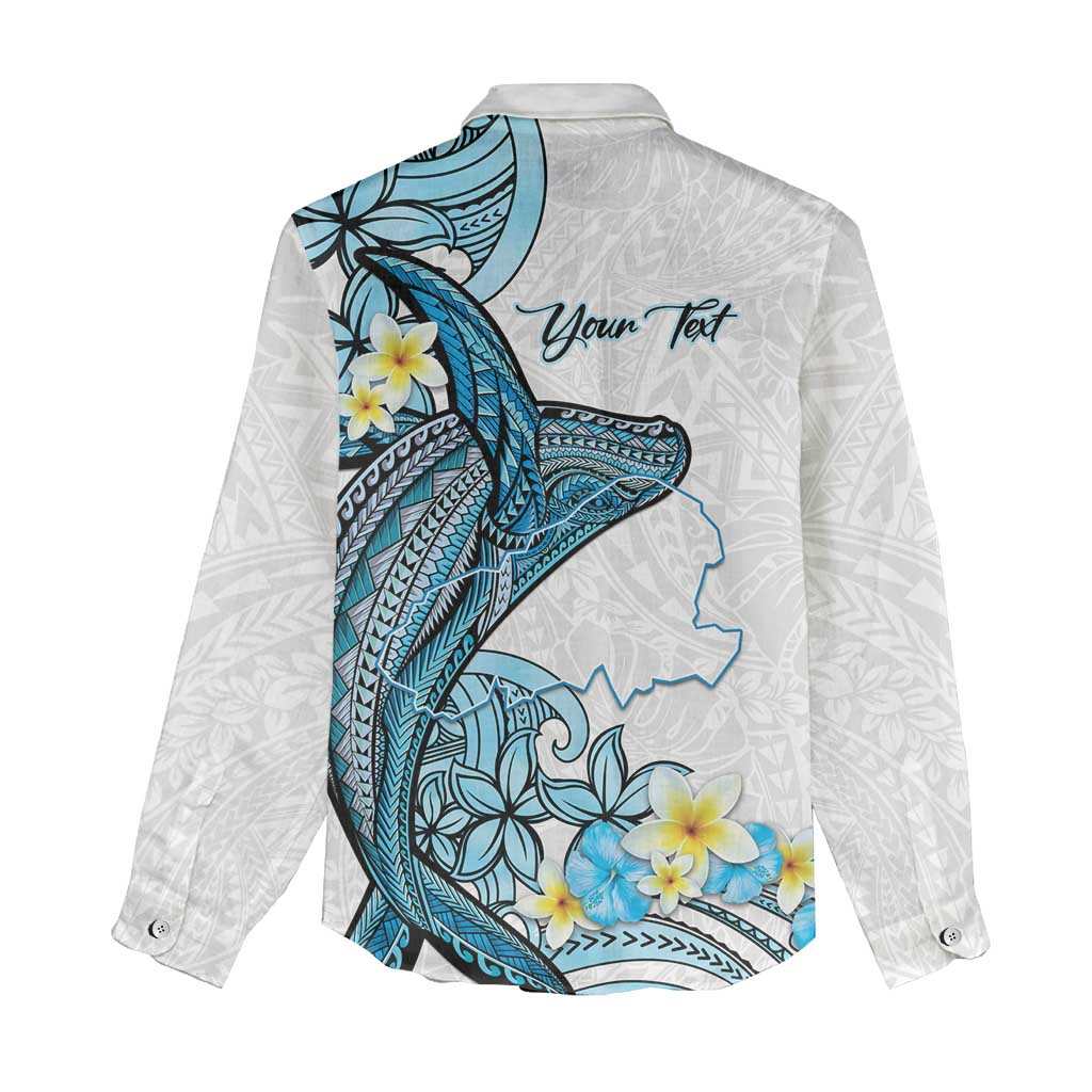 Personalised Aloha Hawaii Kahoolawe Island Women Casual Shirt Target Isle Map With Humpback Whale