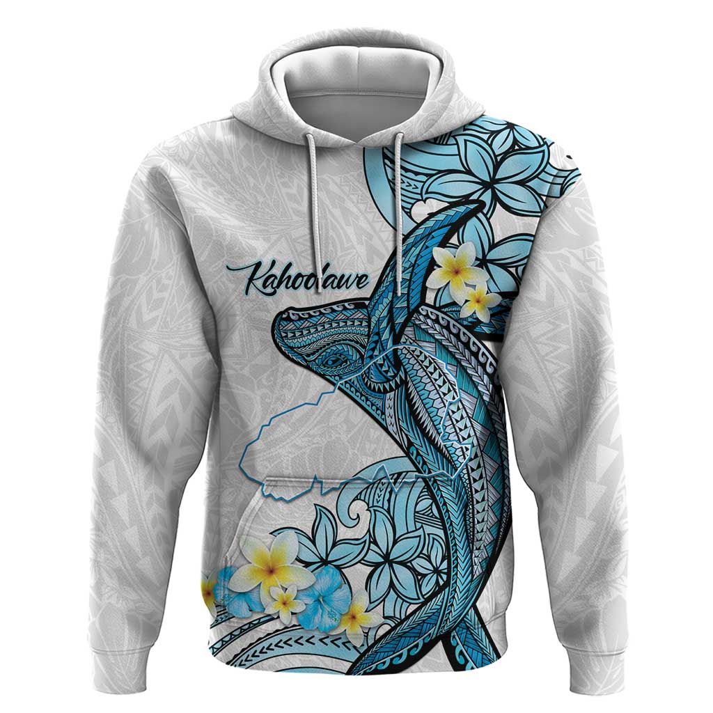 Personalised Aloha Hawaii Kahoolawe Island Zip Hoodie Target Isle Map With Humpback Whale