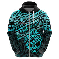 Matariki New Zealand Hoodie Maori New Year Tiki Turquoise Version LT14