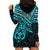 Matariki New Zealand Hoodie Dress Maori New Year Tiki Turquoise Version LT14