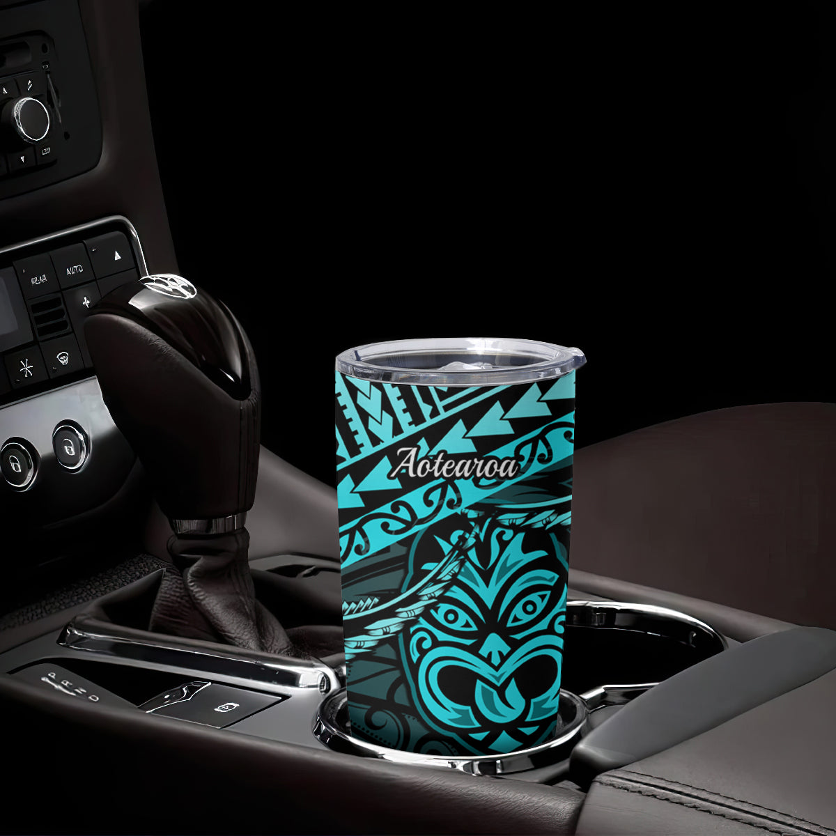 Matariki New Zealand Tumbler Cup Maori New Year Tiki Turquoise Version