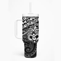 Matariki New Zealand Tumbler With Handle Maori New Year Tiki Black Version