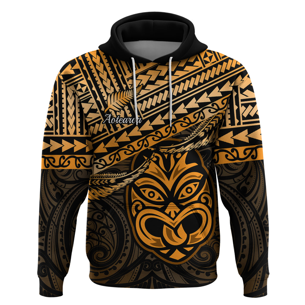 Custom Matariki New Zealand Hoodie Maori New Year Tiki Gold Version LT14