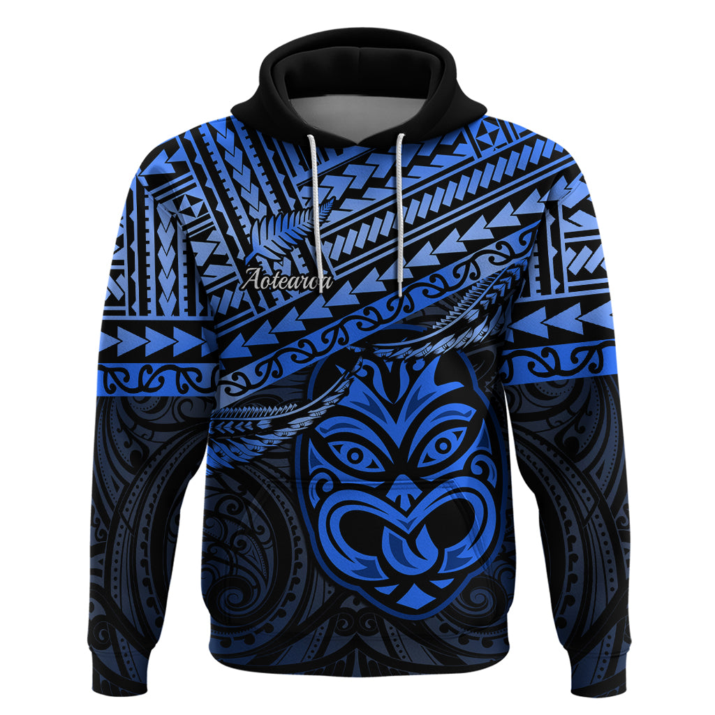 Matariki New Zealand Hoodie Maori New Year Tiki Blue Version LT14