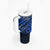 Matariki New Zealand Tumbler With Handle Maori New Year Tiki Blue Version