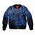 Personalised Matariki New Zealand Bomber Jacket Maori New Year Tiki Blue Version LT14