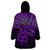 Matariki New Zealand Wearable Blanket Hoodie Maori New Year Tiki Purple Version LT14