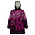 Personalised Matariki New Zealand Wearable Blanket Hoodie Maori New Year Tiki Pink Version LT14