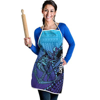 Personalised Polynesia Blue Marlin Fishing Apron Marlin Anchor Tattoo Polynesian Pattern