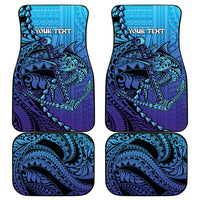 Personalised Polynesia Blue Marlin Fishing Car Mats Marlin Anchor Tattoo Polynesian Pattern