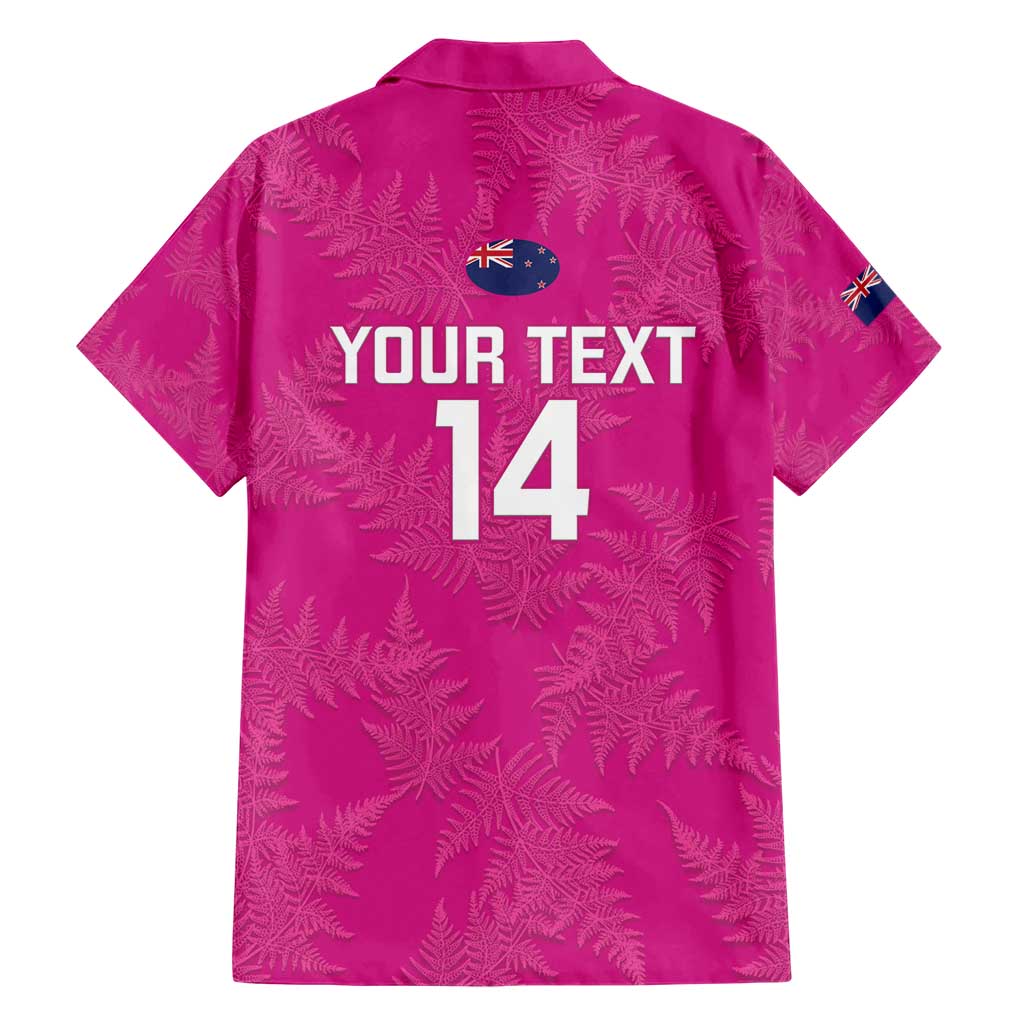 Custom New Zealand Silver Fern Rugby Hawaiian Shirt Go Aotearoa - Pink Version