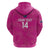 Custom New Zealand Silver Fern Rugby Hoodie Go Aotearoa - Pink Version