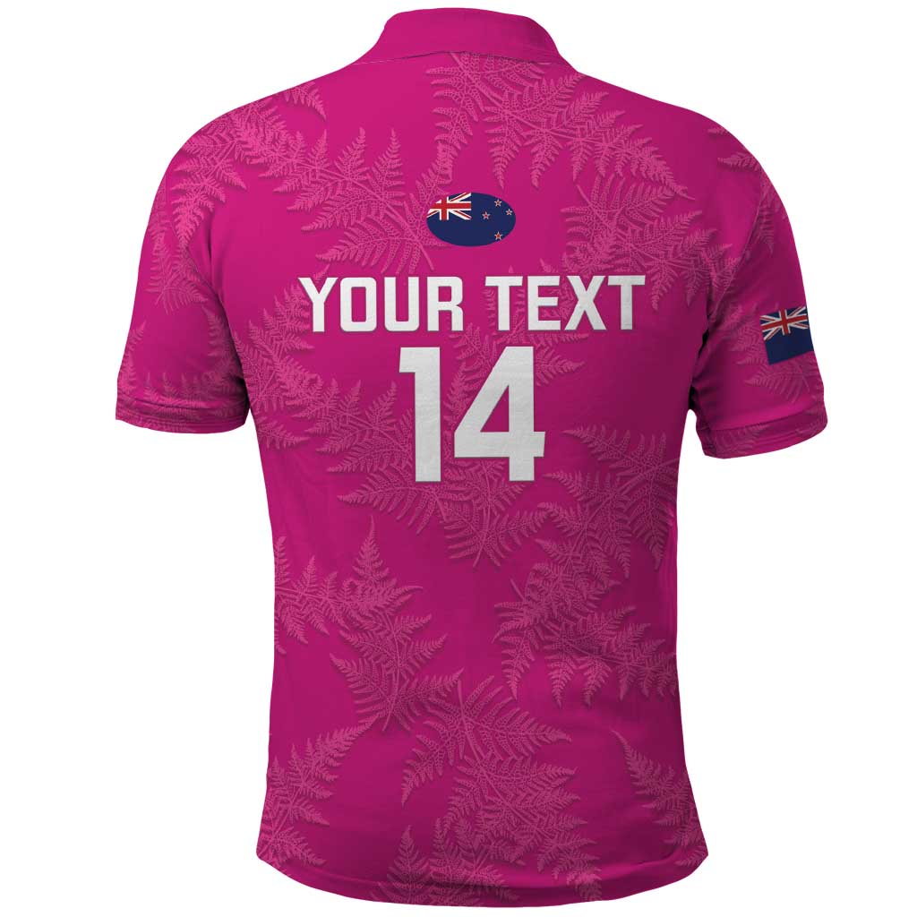 Custom New Zealand Silver Fern Rugby Polo Shirt Go Aotearoa - Pink Version LT14 - Polynesian Pride