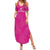 Custom New Zealand Silver Fern Rugby Summer Maxi Dress Go Aotearoa - Pink Version