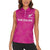 Custom New Zealand Silver Fern Rugby Women Sleeveless Polo Shirt Go Aotearoa - Pink Version