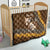 Personalised Tonga Language Week Quilt Malo e Lelei Tongan Ngatu Pattern - Brown