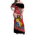 Personalised Tonga Language Week Family Matching Off Shoulder Maxi Dress and Hawaiian Shirt Malo e Lelei Tongan Ngatu Pattern - Red