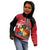 Personalised Tonga Language Week Kid Hoodie Malo e Lelei Tongan Ngatu Pattern - Red