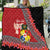 Personalised Tonga Language Week Quilt Malo e Lelei Tongan Ngatu Pattern - Red