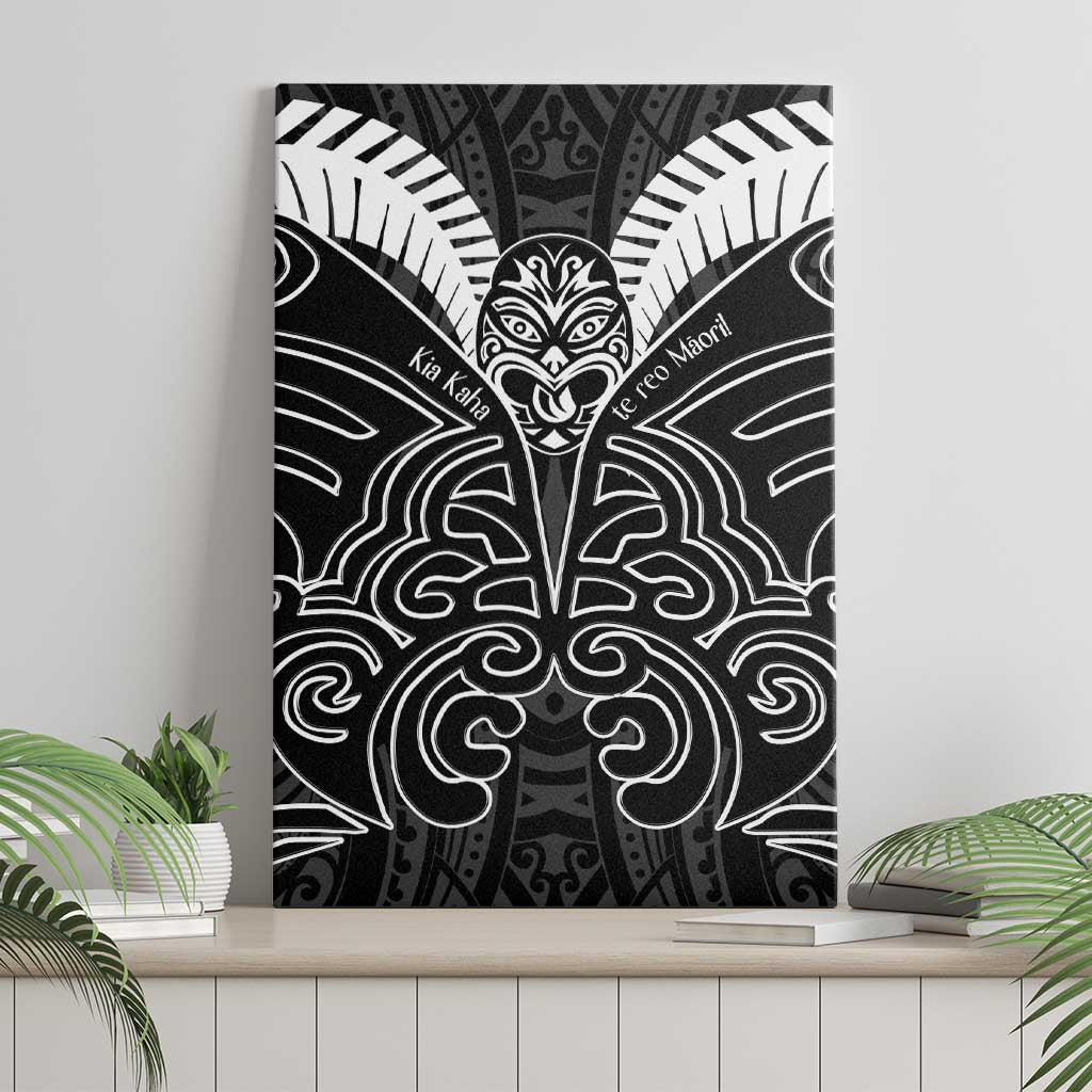 Kia Kaha Te Reo Maori Canvas Wall Art Aotearoa Hei Tiki With Hongi