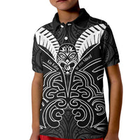 Kia Kaha Te Reo Maori Kid Polo Shirt Aotearoa Hei Tiki With Hongi