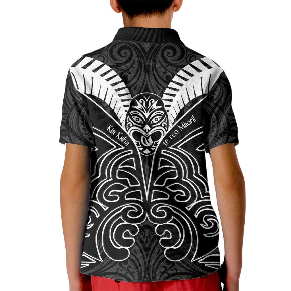 Kia Kaha Te Reo Maori Kid Polo Shirt Aotearoa Hei Tiki With Hongi