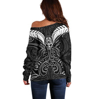 Kia Kaha Te Reo Maori Off Shoulder Sweater Aotearoa Hei Tiki With Hongi
